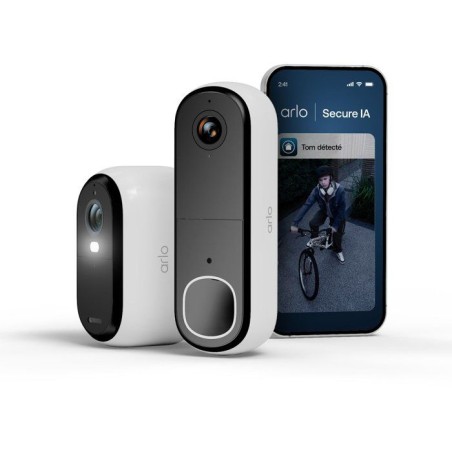 Caméra de surveillance - Arlo - Essential 3 1 caméra 2K + 1 sonnette