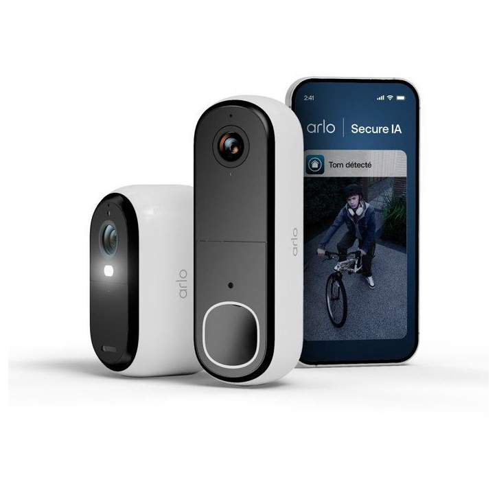 Caméra de surveillance - Arlo - Essential 3 1 caméra 2K + 1 sonnette vidéo HD - Extérieur Caméra de surveillance - Arlo - Essential 3 1 caméra 2K + 1 sonnette vidéo HD - Extérieur