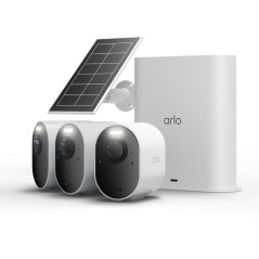 Caméra de surveillance - Arlo - Ultra 3 Kit de 3 caméras + 1 panneau