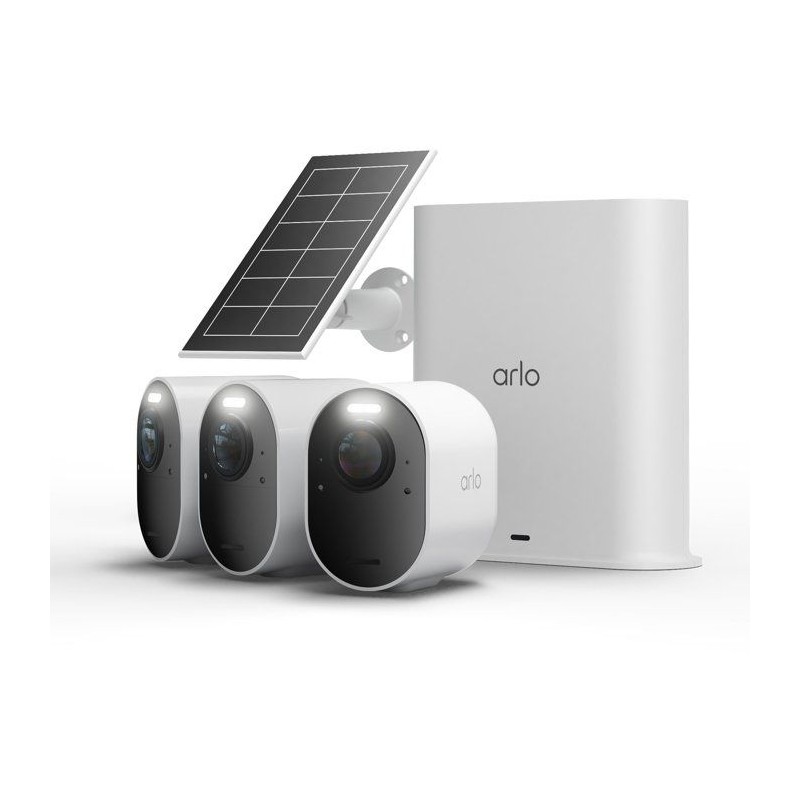 Caméra de surveillance - Arlo - Ultra 3 Kit de 3 caméras + 1 panneau