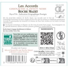 Les Accords de Roche Mazet Grenache & Pinot Noir 2024 Pays d'Oc - Vin