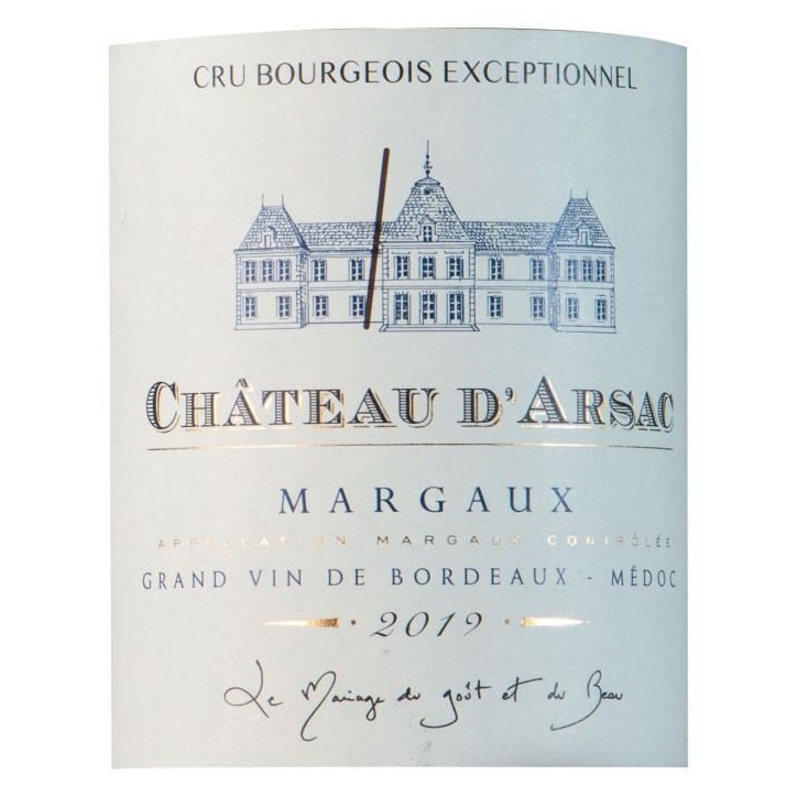 Château d'Arsac 2019 Margaux - Vin rouge de Bordeaux
