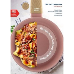Set de 3 casseroles - Tous feux dont induction - ARTHUR MARTIN - AM070