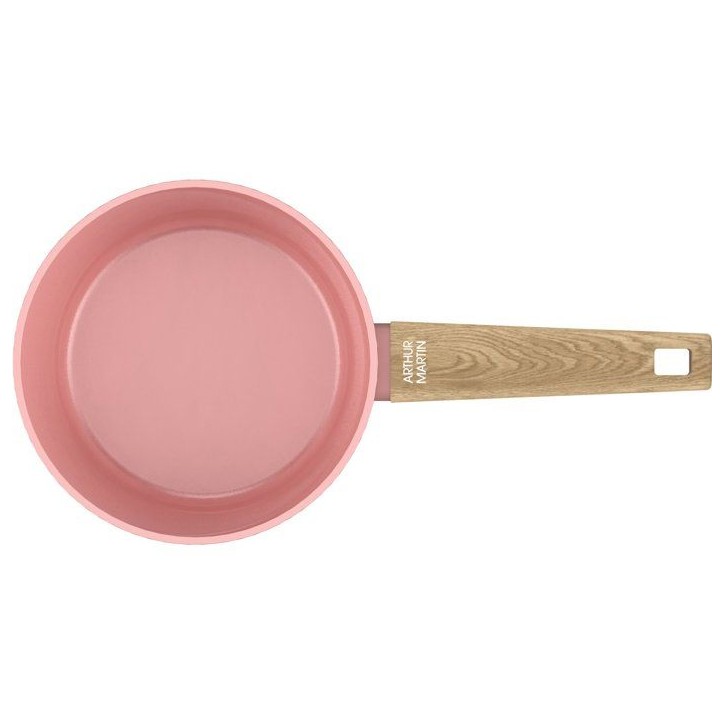 Set de 3 casseroles - Tous feux dont induction - ARTHUR MARTIN - AM0702 - Revetement céramique - Ø 16-18-20 cm - Rose Set de 3 casseroles - Tous feux dont induction - ARTHUR MARTIN - AM0702 - Revetement céramique - Ø 16-18-20 cm - Rose