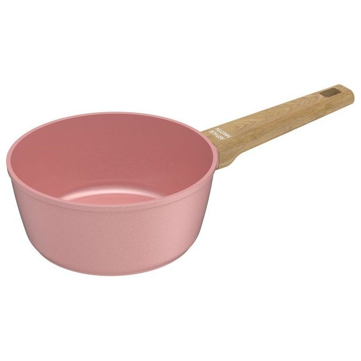 Set de 3 casseroles - Tous feux dont induction - ARTHUR MARTIN - AM0702 - Revetement céramique - Ø 16-18-20 cm - Rose Set de 3 casseroles - Tous feux dont induction - ARTHUR MARTIN - AM0702 - Revetement céramique - Ø 16-18-20 cm - Rose