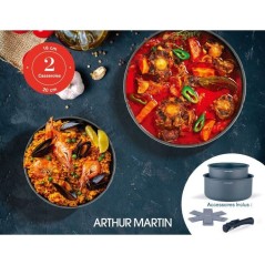 Set de 2 casseroles - Tous feux dont induction - ARTHUR MARTIN - AM298