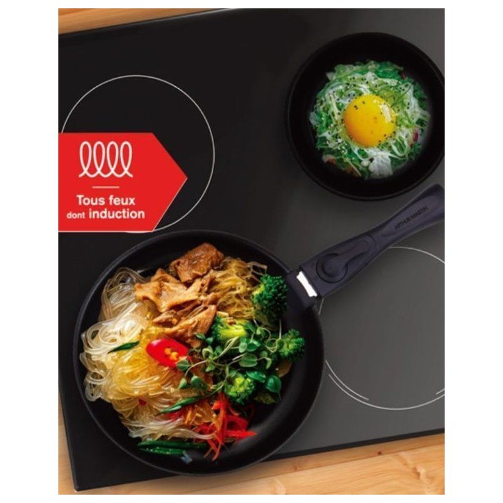 Batterie de cuisine - Tous feux dont induction - ARTHUR MARTIN - AM2991 - Aluminium revetement anti-adhésif - 10 pieces - Prune Batterie de cuisine - Tous feux dont induction - ARTHUR MARTIN - AM2991 - Aluminium revetement anti-adhésif - 10 pieces - Prune