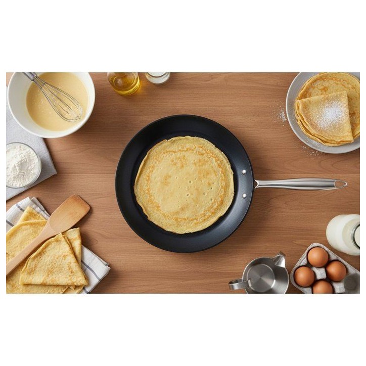 Crepiere grand chef - ARTHUR MARTIN - AM7248 - Ø28 cm - Inox 18/10 - Revetement céramique - Tous feux dont induction Crepiere grand chef - ARTHUR MARTIN - AM7248 - Ø28 cm - Inox 18/10 - Revetement céramique - Tous feux dont induction