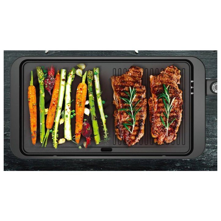 Plancha Grill électrique - ARTHUR MARTIN - AMPL204 - 2000 W - Double zone - Plaque anti-adhésive - Thermostat réglable - Noir Plancha Grill électrique - ARTHUR MARTIN - AMPL204 - 2000 W - Double zone - Plaque anti-adhésive - Thermostat réglable - Noir