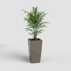 Pot de fleurs - ARTEVASI - Pisa SWS 60 BR - Intérieur/extérieur - Plastique - Ø33 x H61 cm - 45 L - Taupe