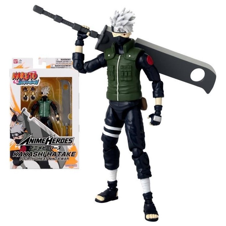 Figurine Anime Heroes - Bandai - Naruto Shippuden - Kakashi Hatake (Fourth Great Ninja War) - 17 cm Figurine Anime Heroes - Bandai - Naruto Shippuden - Kakashi Hatake (Fourth Great Ninja War) - 17 cm
