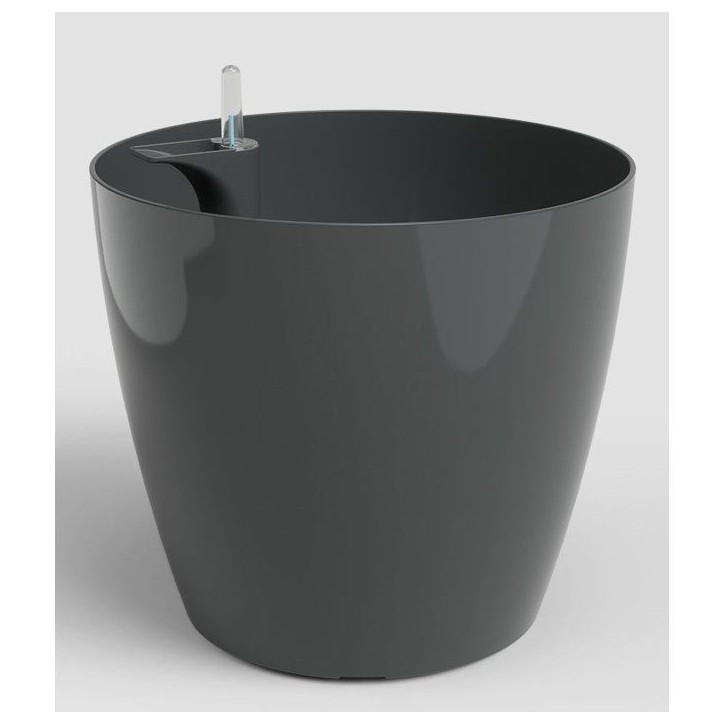 Pot de fleurs - ARTEVASI - San Remo SWS 30 BR - Intérieur/extérieur - Plastique - Ø30 x H27 cm - 14,5 L - Gris anthracite Pot de fleurs - ARTEVASI - San Remo SWS 30 BR - Intérieur/extérieur - Plastique - Ø30 x H27 cm - 14,5 L - Gris anthracite