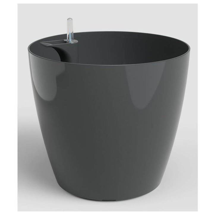 Pot de fleurs - ARTEVASI - San Remo SWS 36 BR - Intérieur/extérieur - Plastique - Ø36 x H33,5 cm - 25 L - Gris anthracite Pot de fleurs - ARTEVASI - San Remo SWS 36 BR - Intérieur/extérieur - Plastique - Ø36 x H33,5 cm - 25 L - Gris anthracite