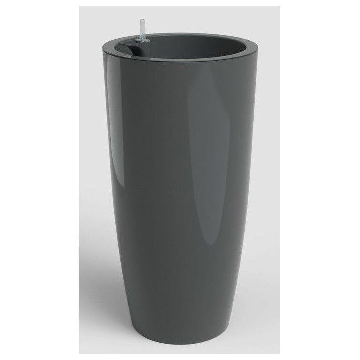 Pot de fleurs - ARTEVASI - Santorini SWS 65 BR - Intérieur/extérieur - Plastique - Ø33 x H65 cm - 43 L - Gris anthracite Pot de fleurs - ARTEVASI - Santorini SWS 65 BR - Intérieur/extérieur - Plastique - Ø33 x H65 cm - 43 L - Gris anthracite
