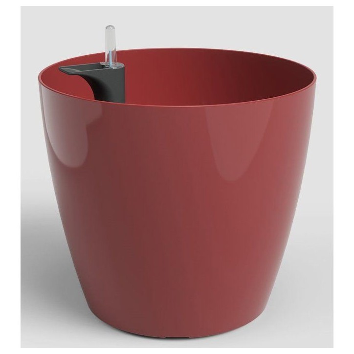 Pot de fleurs - ARTEVASI - San Remo SWS 36 BR - Intérieur/extérieur - Plastique - Ø36 x H33,5 cm - 25 L - Rouge foncé