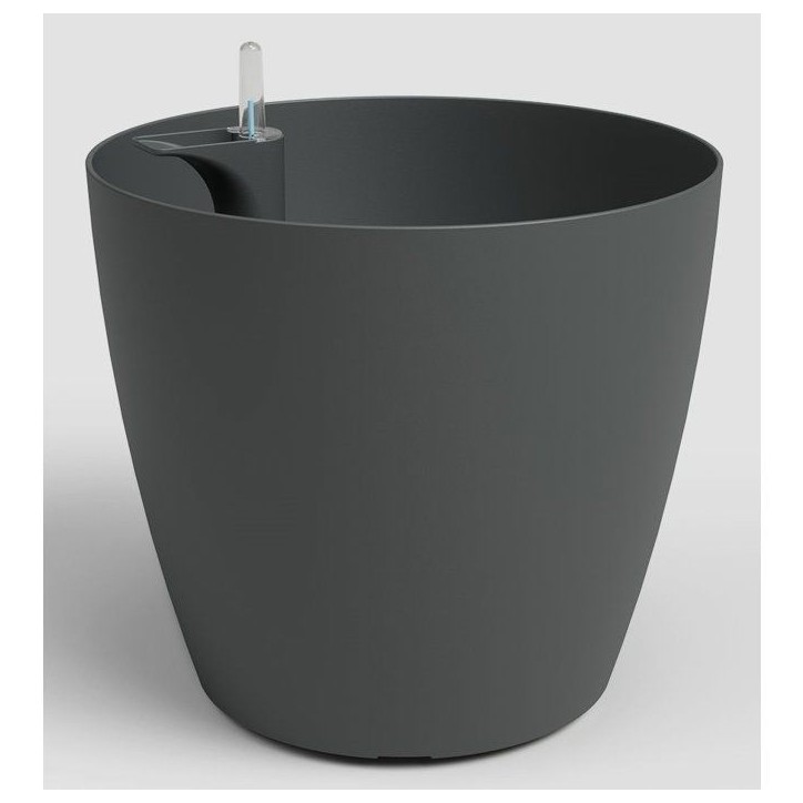 Pot de fleurs - ARTEVASI - San Remo SWS 30 MA - Intérieur/extérieur - Plastique - Ø30,5 x H27 cm - 14,5 L - Gris anthracite Pot de fleurs - ARTEVASI - San Remo SWS 30 MA - Intérieur/extérieur - Plastique - Ø30,5 x H27 cm - 14,5 L - Gris anthracite