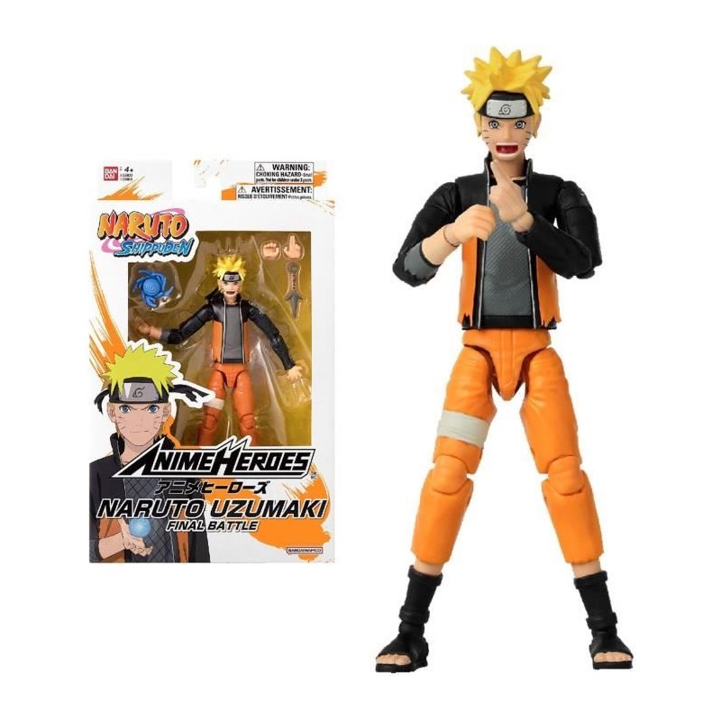 Figurine Anime Heroes - Bandai - Naruto Shippuden - Naruto Uzumaki (Fi Figurine Anime Heroes - Bandai - Naruto Shippuden - Naruto Uzumaki (Fi