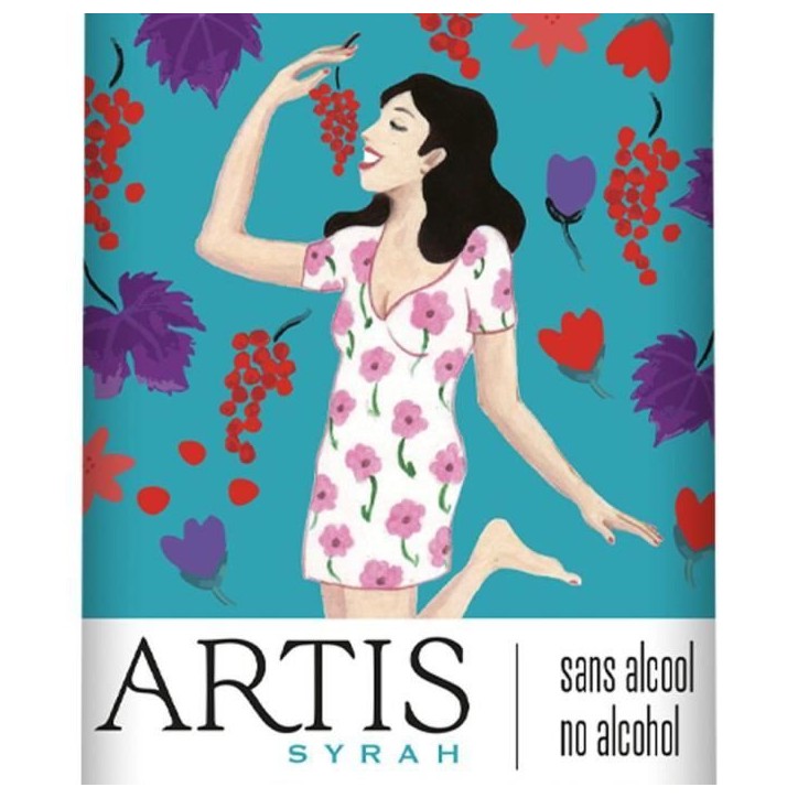 Artis Syrah - Boisson sans alcool a base de vin rosé - 75cl