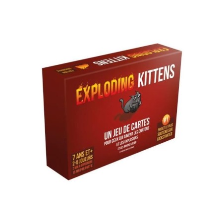 Jeu de société - ASMODEE - Exploding Kittens : Le Jeu de Base (Editi