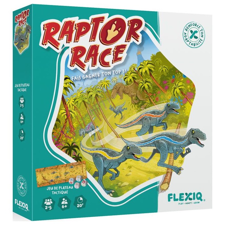 Jeu d'ambiance - ASMODEE - Raptor Race - 2 a 6 joueurs - a partir de 8 ans - Intérieur
