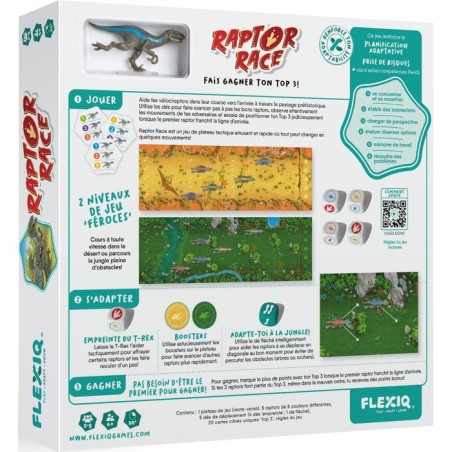 Jeu d'ambiance - ASMODEE - Raptor Race - 2 a 6 joueurs - a partir de 8 ans - Intérieur