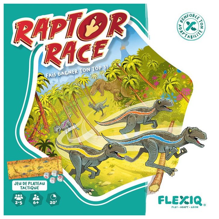Jeu d'ambiance - ASMODEE - Raptor Race - 2 a 6 joueurs - a partir de 8 ans - Intérieur