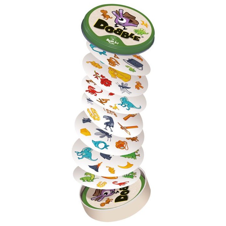 Jeu Dobble Dinosaures - Jeu d'observation et rapidité - Des 4 ans - 2 a 8 joueurs - 15 min - Best-seller famille - Zygomatic Jeu Dobble Dinosaures - Jeu d'observation et rapidité - Des 4 ans - 2 a 8 joueurs - 15 min - Best-seller famille - Zygomatic