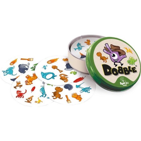 Jeu Dobble Dinosaures - Jeu d'observation et rapidité - Des 4 ans - 2 a 8 joueurs - 15 min - Best-seller famille - Zygomatic