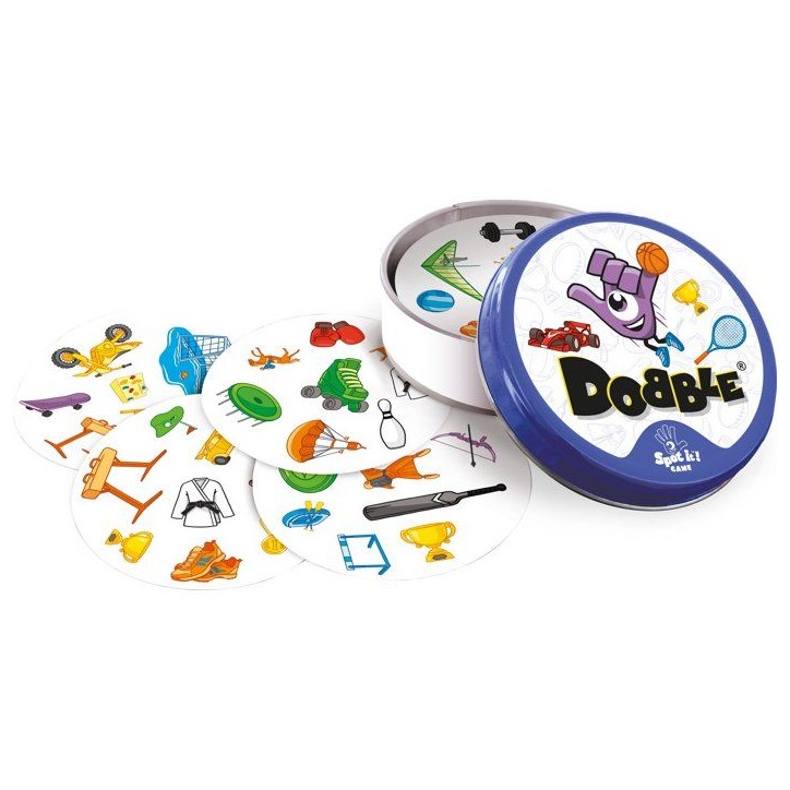 ZYGOMATIC Jeu Dobble Sports - Jeu d'observation et réflexes - En famille - entre amis - Des 6 ans - 2 a 8 joueurs - boîte mét ZYGOMATIC Jeu Dobble Sports - Jeu d'observation et réflexes - En famille - entre amis - Des 6 ans - 2 a 8 joueurs - boîte mét