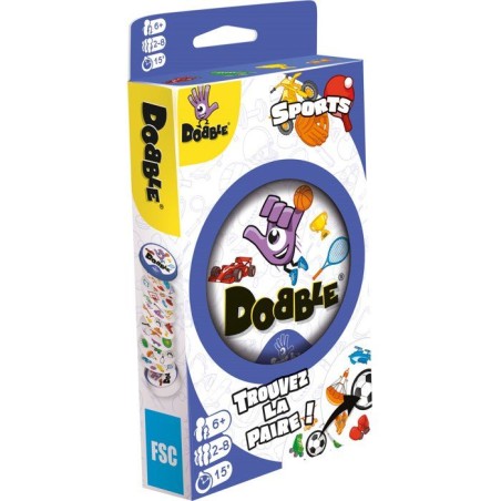 ZYGOMATIC Jeu Dobble Sports - Jeu d'observation et réflexes - En famille - entre amis - Des 6 ans - 2 a 8 joueurs - boîte mét