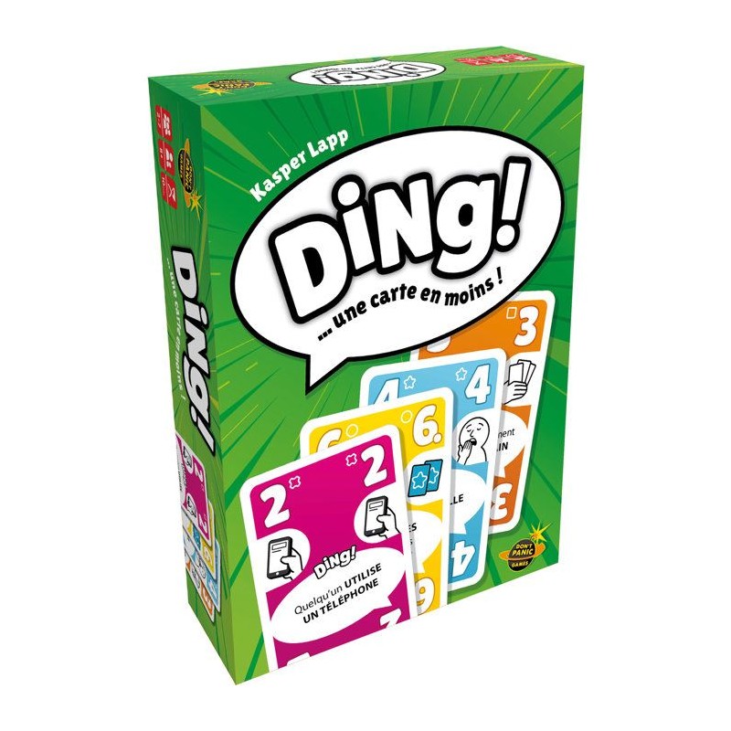 DON'T PANIC GAMES Jeu de cartes ambiance - DING! - 2 a 7 joueurs - Des
