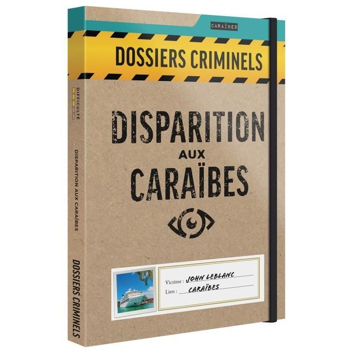 Disparition aux Caraibes - Asmodee - Jeu d'enquete - Des 18 ans - Fabriqué en France