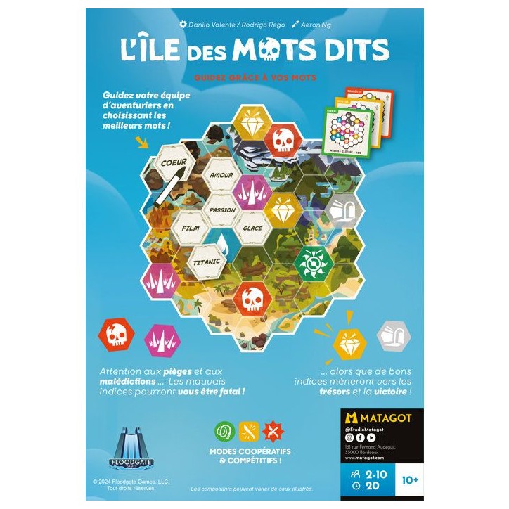 ASMODEE Jeu de société L'île des mots dits - 2 a 10 joueurs - Des 10 ans - Parties de 20 min - Jeu coopératif ou compétitif ASMODEE Jeu de société L'île des mots dits - 2 a 10 joueurs - Des 10 ans - Parties de 20 min - Jeu coopératif ou compétitif