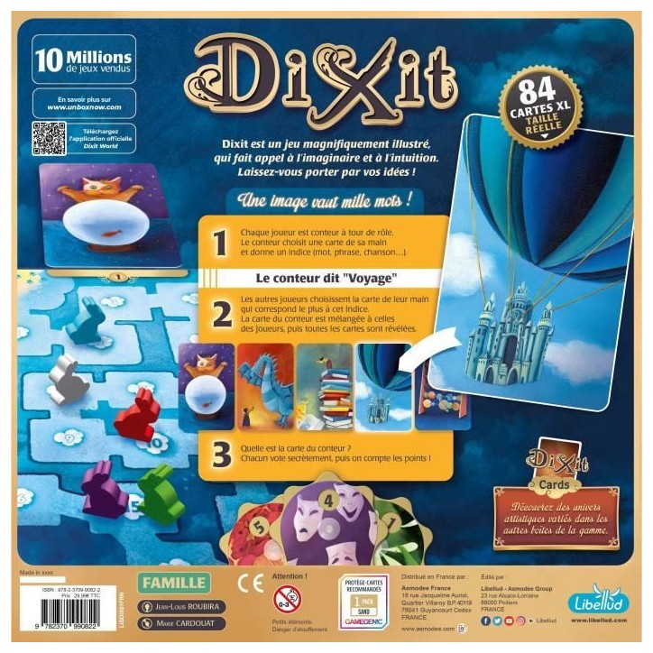 Libellud | Dixit | Jeu de société | a partir de 8 ans | 3 a 6 joueurs | 30 minutes Libellud | Dixit | Jeu de société | a partir de 8 ans | 3 a 6 joueurs | 30 minutes