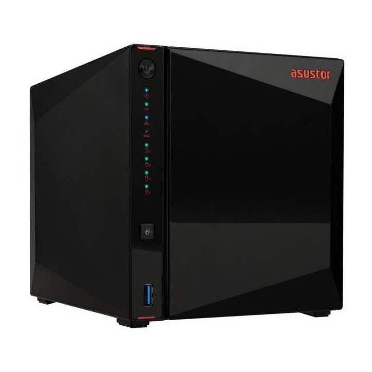 Serveur NAS - ASUSTOR - AS5404T Nimbustor 4 Gen2 - Quad-Core 2.0GHz - 4GB DDR4 - 2x 2.5GbE - 4 baies Serveur NAS - ASUSTOR - AS5404T Nimbustor 4 Gen2 - Quad-Core 2.0GHz - 4GB DDR4 - 2x 2.5GbE - 4 baies