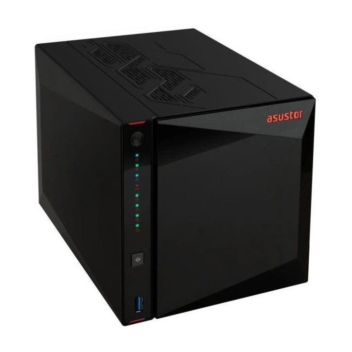 Serveur NAS - ASUSTOR - AS5404T Nimbustor 4 Gen2 - Quad-Core 2.0GHz - 4GB DDR4 - 2x 2.5GbE - 4 baies Serveur NAS - ASUSTOR - AS5404T Nimbustor 4 Gen2 - Quad-Core 2.0GHz - 4GB DDR4 - 2x 2.5GbE - 4 baies