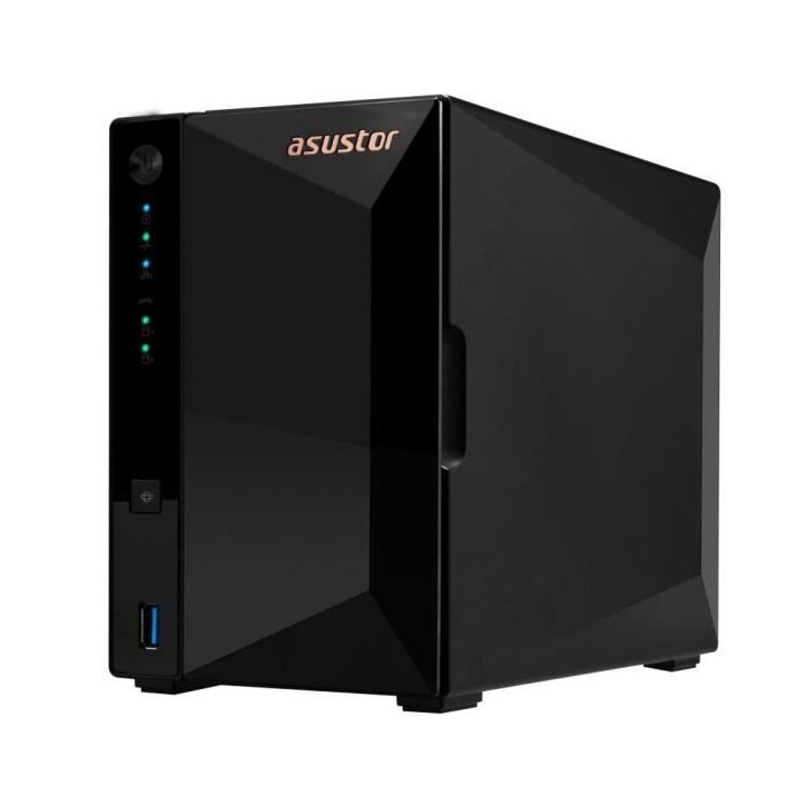 Serveur NAS - ASUSTOR - AS3302T v2 Drivestor 2 Pro Gen2 - Quad-Core 1.7GHz - 2GB DDR4 - 2.5GbE - 2 baies Serveur NAS - ASUSTOR - AS3302T v2 Drivestor 2 Pro Gen2 - Quad-Core 1.7GHz - 2GB DDR4 - 2.5GbE - 2 baies