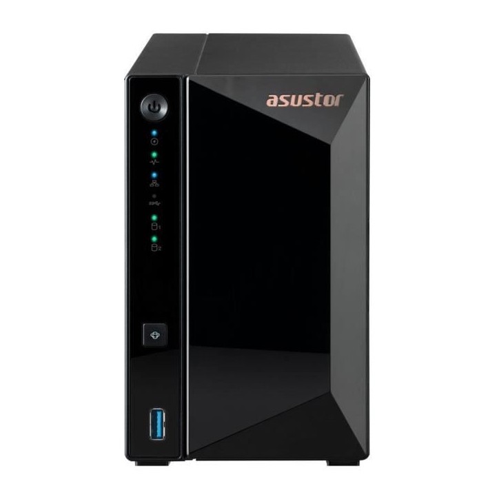 Serveur NAS - ASUSTOR - AS3302T v2 Drivestor 2 Pro Gen2 - Quad-Core 1.7GHz - 2GB DDR4 - 2.5GbE - 2 baies Serveur NAS - ASUSTOR - AS3302T v2 Drivestor 2 Pro Gen2 - Quad-Core 1.7GHz - 2GB DDR4 - 2.5GbE - 2 baies