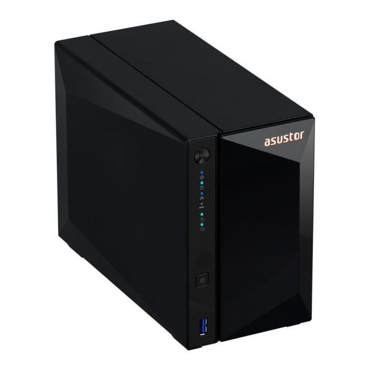 Serveur NAS - ASUSTOR - AS3302T v2 Drivestor 2 Pro Gen2 - Quad-Core 1.7GHz - 2GB DDR4 - 2.5GbE - 2 baies Serveur NAS - ASUSTOR - AS3302T v2 Drivestor 2 Pro Gen2 - Quad-Core 1.7GHz - 2GB DDR4 - 2.5GbE - 2 baies