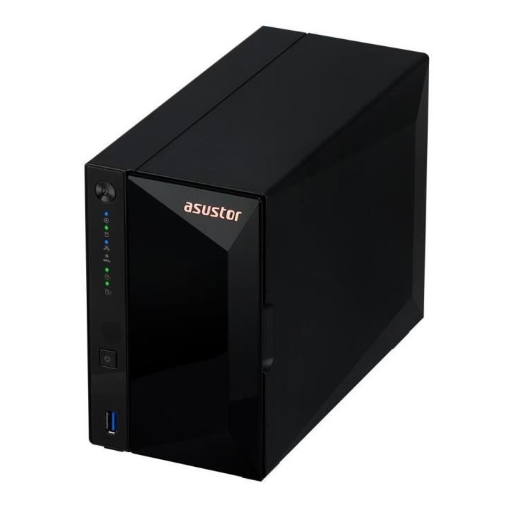 Serveur NAS - ASUSTOR - AS3302T v2 Drivestor 2 Pro Gen2 - Quad-Core 1.7GHz - 2GB DDR4 - 2.5GbE - 2 baies Serveur NAS - ASUSTOR - AS3302T v2 Drivestor 2 Pro Gen2 - Quad-Core 1.7GHz - 2GB DDR4 - 2.5GbE - 2 baies