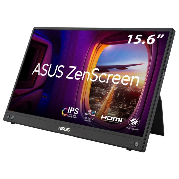 Ecran PC - ASUS - ZenScreen MB16AHV - 16 (15.6 visibles) - Full HD - IPS - HDMI - USB Type-C - Anti-lumiere bleue Ecran PC - ASUS - ZenScreen MB16AHV - 16 (15.6 visibles) - Full HD - IPS - HDMI - USB Type-C - Anti-lumiere bleue