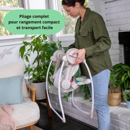 INGENUITY Balancelle bébé électrique portable Soothe 'n Delight™ - Cozy Kingdom™ avec mélodies - 0m+