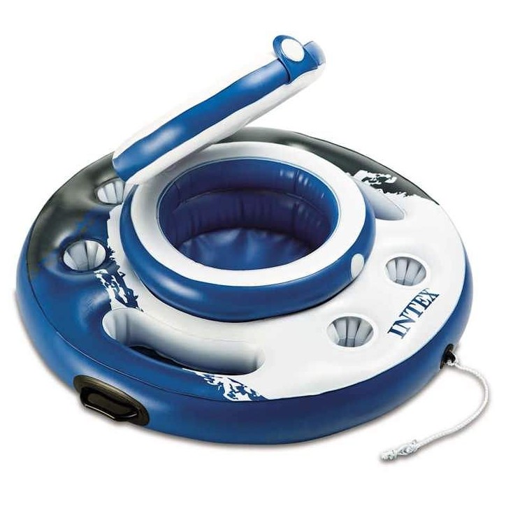 Glaciere gonflable - INTEX - Glaciere Gonflable flottante pour piscine - 5 supports boisson - 30 canettes Glaciere gonflable - INTEX - Glaciere Gonflable flottante pour piscine - 5 supports boisson - 30 canettes