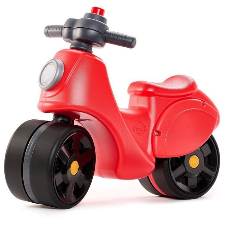 Scooter Strada - FALK - Guidon directionnel avec klaxon - Larges roues sécurisantes - Rouge - 100% Fabriqué en France - Des 12