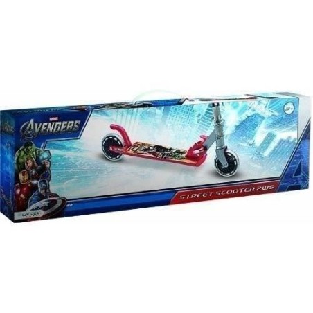 Patinette 2 roues - MARVEL - Avengers - Pliable - Guidon ajustable - Rouge