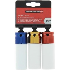 3 Douilles a choc 1/2 - PRECISION STEEL - 17-19-21 mm