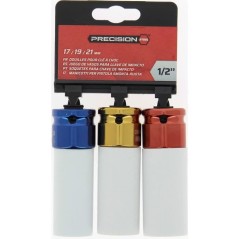 3 Douilles a choc 1/2 - PRECISION STEEL - 17-19-21 mm