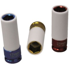 3 Douilles a choc 1/2 - PRECISION STEEL - 17-19-21 mm
