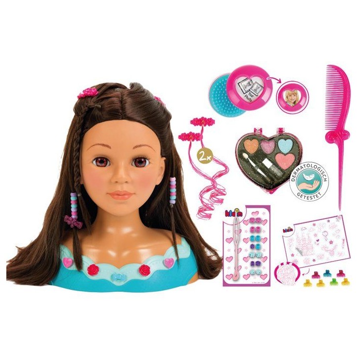 Tete a coiffer et a maquiller - KLEIN - 5201 - Mia - Palette de vrai maquillage, accessoires - Des 3 ans Tete a coiffer et a maquiller - KLEIN - 5201 - Mia - Palette de vrai maquillage, accessoires - Des 3 ans