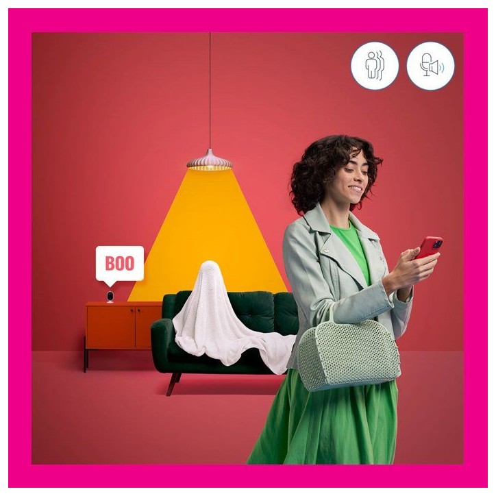 Caméra connectée - WIZ - Intérieur - Détection son et mouvement - Câblée Caméra connectée - WIZ - Intérieur - Détection son et mouvement - Câblée